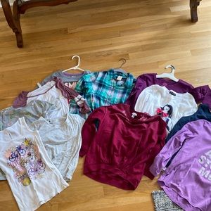 Bundle of girls shirts